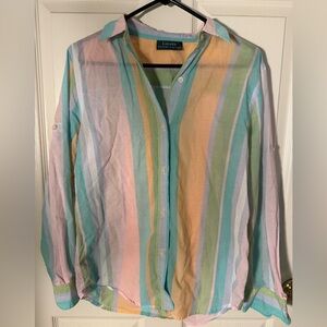 Ralph Lauren Women’s Pastel Striped Shirt